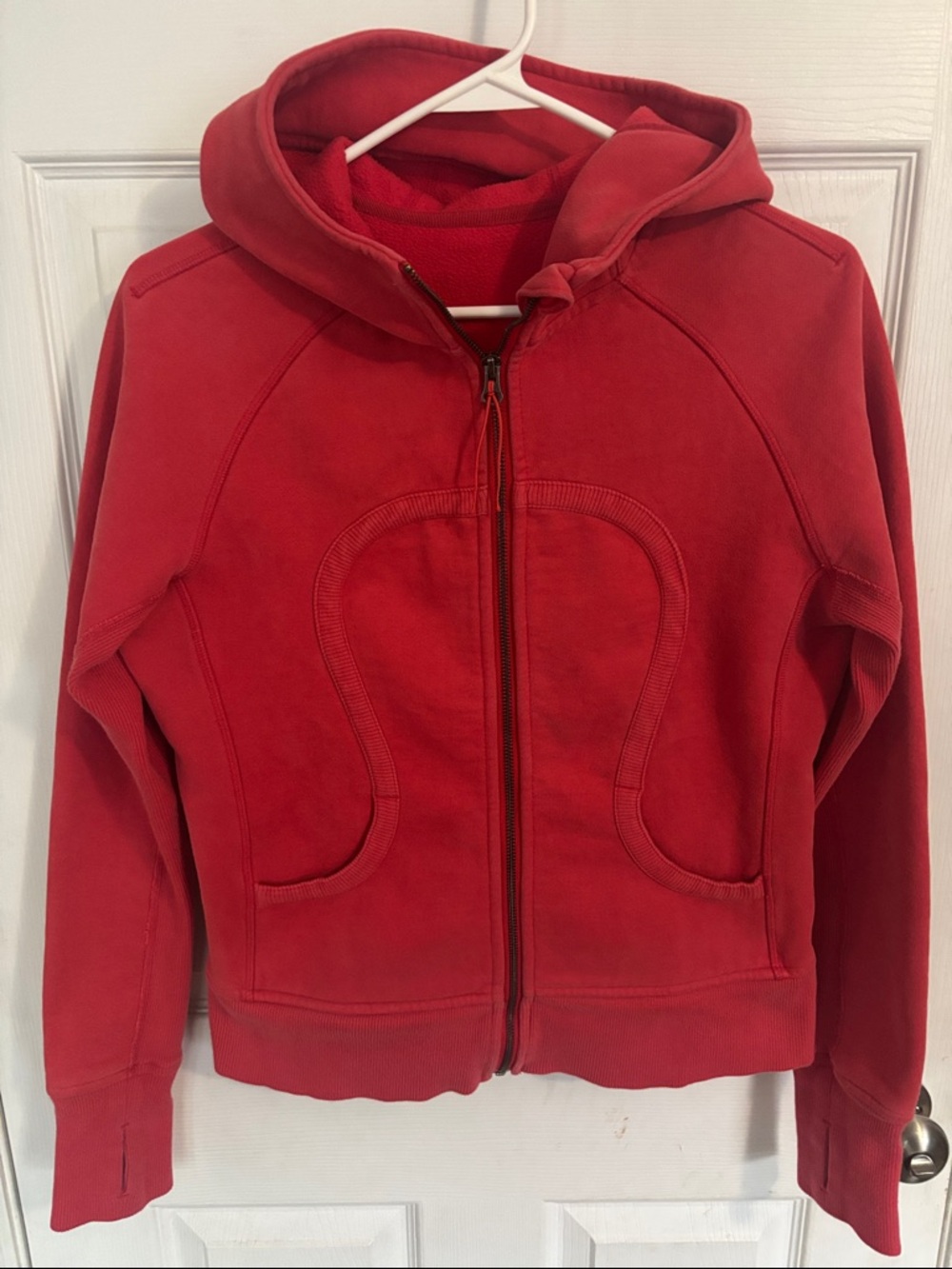 lululemon athletica Coral Red Full-Zip Hooded Jacket. - Picture 2 of 8